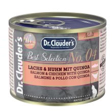 Вологий корм Dr.Clauder’s Best Selection №4 для дорослих котів, з куркою, лососем та кіноа, 200 г