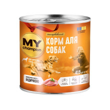 Вологий корм Мій чемпіон для собак, шматочки з індичкою, 415 г