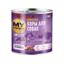 Вологий корм Мій чемпіон для собак, шматочки з телятиною, 415 г