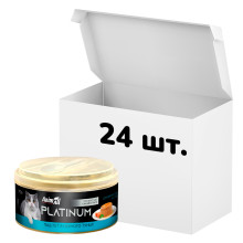 Упаковка консервов AnimAll Platinum для кошек, нежный паштет из тунца, 70 г, 24 штуки