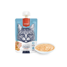 Крем-суп Wanpy Chicken & Carrot для кошек, курица с морковью, 90 г