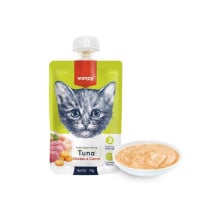 Крем-суп Wanpy Tuna Chicken & Carrot для кошек, тунец и курица с морковью, 90 г