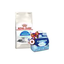 Сухой корм Royal Canin Indoor 27 для домашних кошек, 3.5 кг + наполнитель Catsan 5 л в подарок