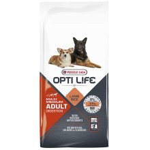 Сухой корм Versele-Laga Opti Life Adult Life Digestion для собак средних и крупных пород, с чувствительным пищеварением, ягненок, 12.5 кг