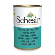 Вологий корм Schesir Tuna with Ham для котів, тунець з шинкою в бульйоні, 140 г
