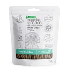 Беззернові ласощі Nature's Protection Superior Care White Dogs Daily Oral Care для дорослих собак, комахи, 150 г