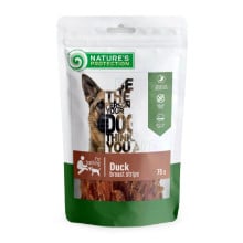 Ласощі Nature's Protection Duck Breast Strips для собак, смужки з качиної грудки, 75 г