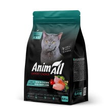 Сухой корм AnimAll для стерилизованных кошек, с курицей и свежей ягнятиной, 400 г