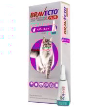 Протипаразитарні краплі Bravecto Plus Cat Spot-On для котів вагою 6.25-12.5 кг, 500 мг