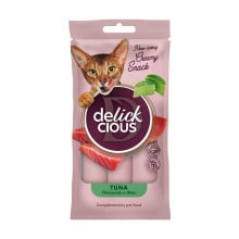 Лакомства Delickcious для кошек, тунец с добавлением алоэ, 60 г