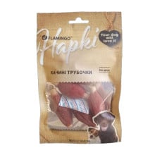Ласощі Flamingo для собак, качині трубочки 7,5 см, 75 г