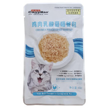 Влажный корм CattyMan Lactobacillus Chicken Feast консервы с пробиотиками, курица в желе, для кошек с проблемами пищеварения, пауч, 45 г