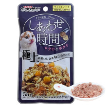 Влажный корм CattyMan Tuna Chicken Bonito консервы с тунцом, курицей и макрелью в желе, для кошек, пауч, 55 г