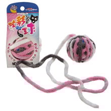 Игрушка CattyMan Caddice Ball мяч с длинным хвостом, для кошек, розовый