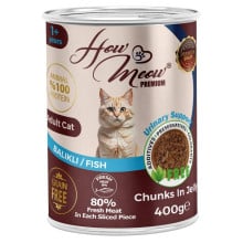 Вологий повнораціонний корм HowMeow Adult Cat з рибою для котів, 400 г