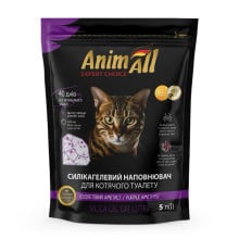 Силікагелевий наповнювач AnimAll Premium Кристали аметиста, для котів, 5 л (2.1 кг)