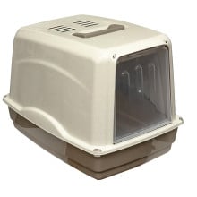 Закрытый туалет Georplast Vicky для кошек, с фильтром, 54×39×39 см, серый