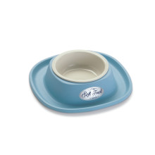 Миска пластикова Georplast Soft Touch з м'яким килимком для кішок і собак, 20×20×3,5 см