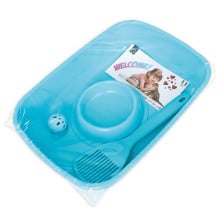 Комплект Georplast Welcome Starter Kit For Kitten для кошенят, 37×27×8.5 см, блакитний