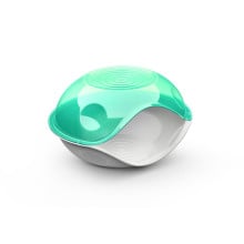 Будиночок-печера Georplast Transparent для котів і собак, 57×48×32 см, синій