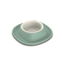 Миска пластикова Georplast Soft Touch з м'яким килимком для кішок і собак, 28×28×5,5 см