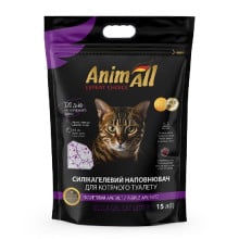 Силікагелевий наповнювач AnimAll Premium Кристали аметиста, для котів, 15 л (6.7 кг)