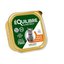 Консервы Equilibre&Instinct для котят, мусс с птицей, морковью и молоком, 85 г