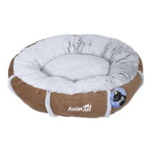 Лежак Animall Mary Velvet для собак і котів, розмір M, 66×66×15 см, брауні