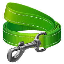 Поводок нейлновый Waudog Nylon Mono для собак, светоотражающий, S, 20 мм/122 см, салатовый