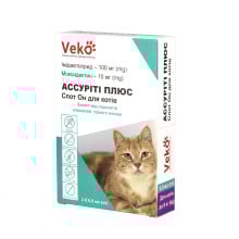 Краплі Veko Ассуріті Плюс проти паразитів для кішок вагою 4-8 кг, 0.8 мл, ціна за 1 піпетку