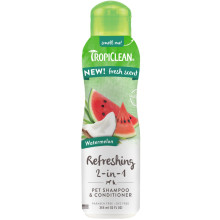 Шампунь TropiClean Refreshing 2-in-1 Watermelon для собак та котів, з ароматом кавуна, 355 мл