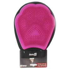 Перчатка для вычесывания шерсти AnimAll Groom для животных, розовая
