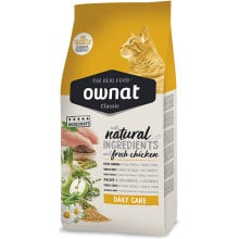 Сухой корм Ownat Classic Daily Care для взрослых кошек, с курицей, 15 кг