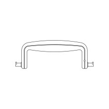 Ferplast Запасна пластикова ручка L380 Handle Bordo для перенесення Atlas Deluxe