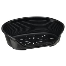 Пластиковый лежак Ferplast Siesta Deluxe 2 Black с антискользящим покрытием, 49×36×17.5 см