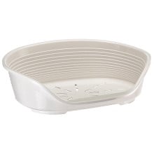 Пластиковый лежак Ferplast Siesta Deluxe 4 White с антискользящим покрытием, 61.5×45×21.5 см