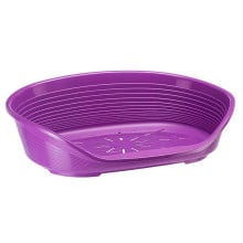 Пластиковый лежак Ferplast Siesta Deluxe 10 Violet с антискользящим покрытием, 93.5×68.5×28.5 см