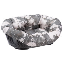 Пластиковый лежак Ferplast Sofa 4 Triangle в комплекте с подушкой для собак и кошек, 64×48×25 см