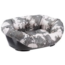 Пластиковый лежак Ferplast Sofa 6 Triangle в комплекте с подушкой для собак и кошек, 73×55×27 см