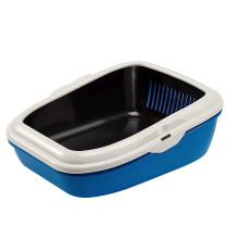 Туалет с двумя поддонами Ferplast Litter Tray Birba с системой просеивания для кошек, 45,5x55,5x22 см