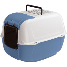 Закрытый туалет Ferplast Toilet Home Prima Cabrio для кошек с открывающимся люком, 52,5x39,5x38 см