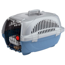 Переноска Ferplast Carrier Atlas Deluxe 20 для кошек и собак, серо-голубая, 57.6×37.4×33 см