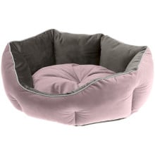 Бархатный диван Ferplast Queen 45 Pruple-Grey для кошек и собак, 44×40×16 см