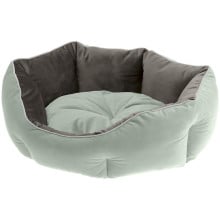 Бархатный диван Ferplast Queen 45 Green-Grey для кошек и собак, 44×40×16 см