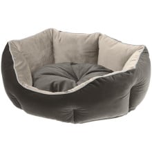 Бархатный диван Ferplast Queen 45 Beige-Grey для кошек и собак, 44×40×16 см