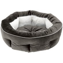 Бархатная кровать Ferplast Marquis 55 Bedding Grey-Ivory для кошек и собак, 55×20 см