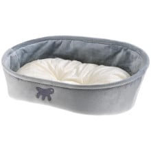 Лежанка с двухсторонней подушкой Ferplast Laska 55 Grey Dogbed для кошек и собак, 55×40×18.5 см