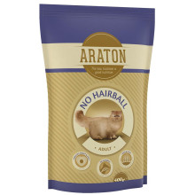 Сухой корм Araton Adult No Hairball для кошек для устранения боли в кишечнике весом от 1 до 8 кг, 400 г