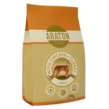 Сухой корм Araton Adult With Chicken & Turkey для кошек весом от 1 до 8 кг, 15 кг