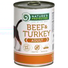 Консерва Natures Protection Adult Beef & Turkey для дорослих собак, 400 г